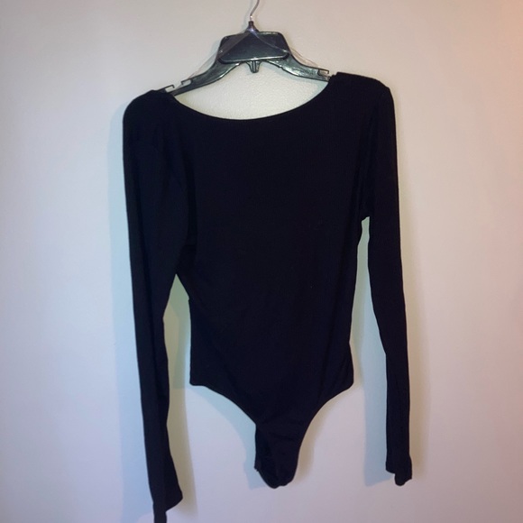 Recens Black Long Sleeve Cut Out Bodysuit - Picture 3 of 3
